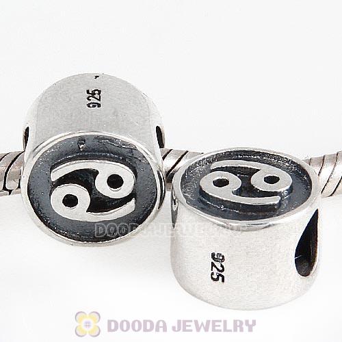 Antique Sterling Silver Cancer Zodiac Sign Beads European Style