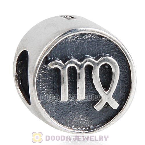 Antique Sterling Silver Virgo Zodiac Sign Beads European Style
