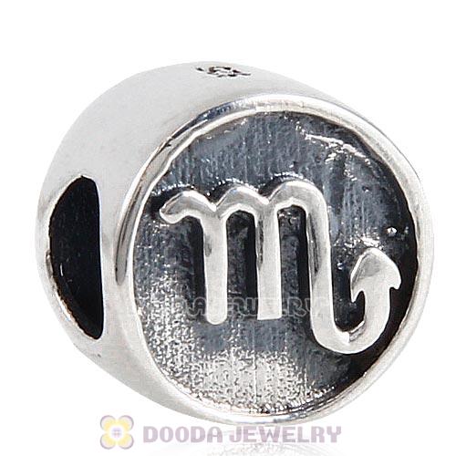 Antique Sterling Silver Scorpio Zodiac Sign Beads European Style