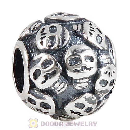Antique Sterling Silver Skulls Charm Beads European Style