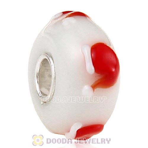 Handmade Christmas hat Glass Beads in 925 Silver Core