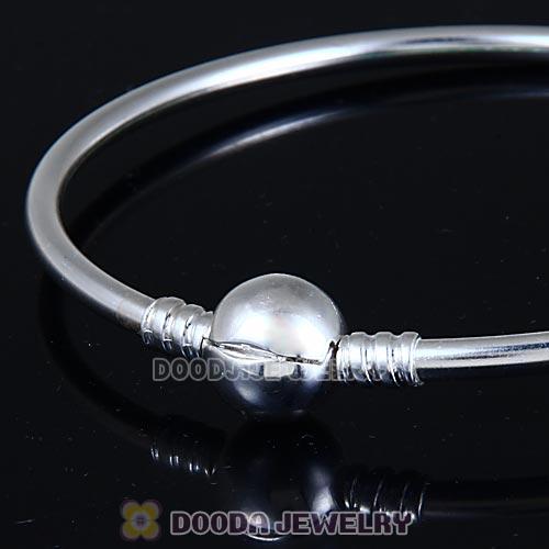 19cm 925 Sterling Silver European Style Bangle with Clip