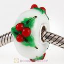 Handmade Christmas tree Glass Beads in 925 Silver Core