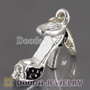 Wholesale Silver Plated Alloy high-heel shoe Charms