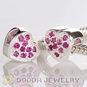 S925 Sterling Silver Charm Jewelry Love Beads with Stone