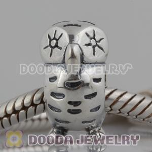 S925 Sterling Silver Charm Owl Charms Fit European Largehole Jewelry