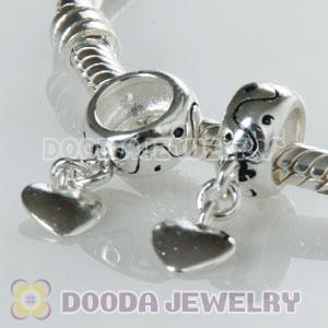 S925 Sterling Silver Jewelry Charms Dangle Heart