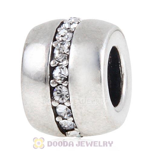 Sterling Silver Cosmo Charm Beads with Clear Austrian Crystal