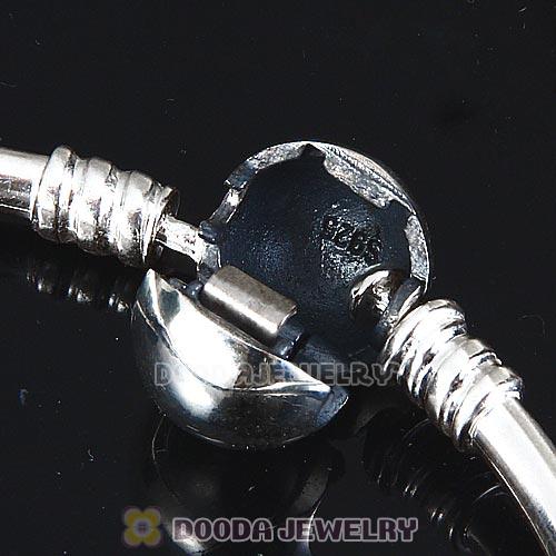 20cm 925 Sterling Silver European Style Bangle with Clip