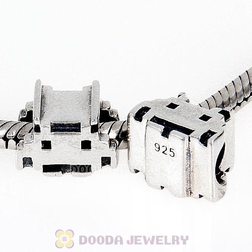 European Style Antique Sterling Silver Building Blocks Charm