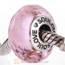 High Grade SOULOVE Faceted Glass Beads 925 Silver Core with Screw Thread