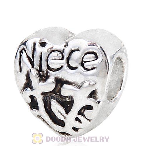 Wholesale European Charm Jewelry Silver Plated Niece beads charms