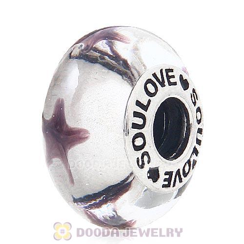 High Grade SOULOVE Starfish Glass Beads 925 Silver Core with Screw Thread