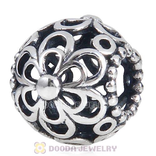 Antique 925 Sterling Silver Picking Daisies Charm Beads Wholesale