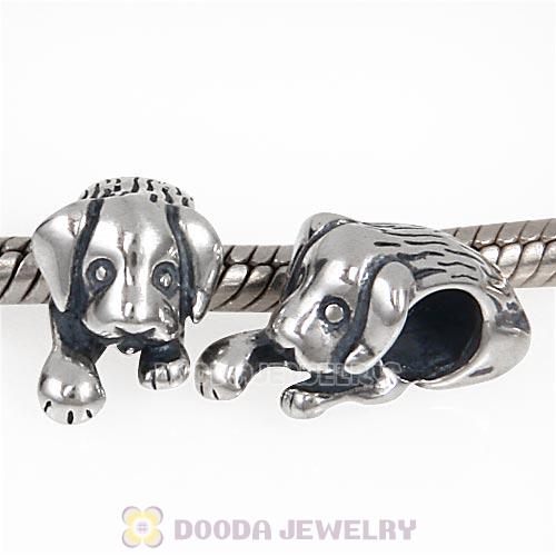 European Style Antique Sterling Silver Puppy Dog Charm Beads Wholesale