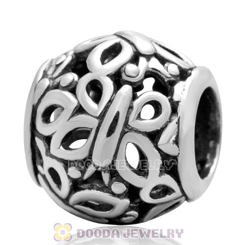 Sterling Silver Butterfly Charm Beads for European Charm Bracelets