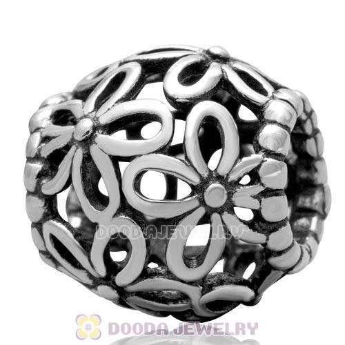 Antique 925 Sterling Silver Wild Flowers Walk Charm Beads Wholesale