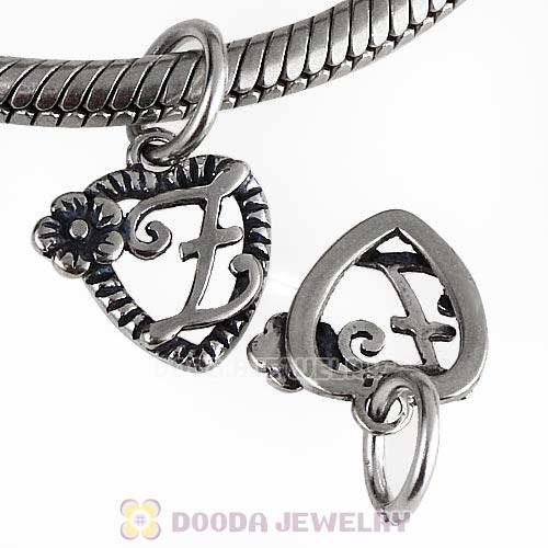 New Style Authentic Sterling Silver Heart Dangle Letter Z Beads