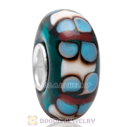 Muiticolored Top Class European Glass Beads with 925 Silver Core