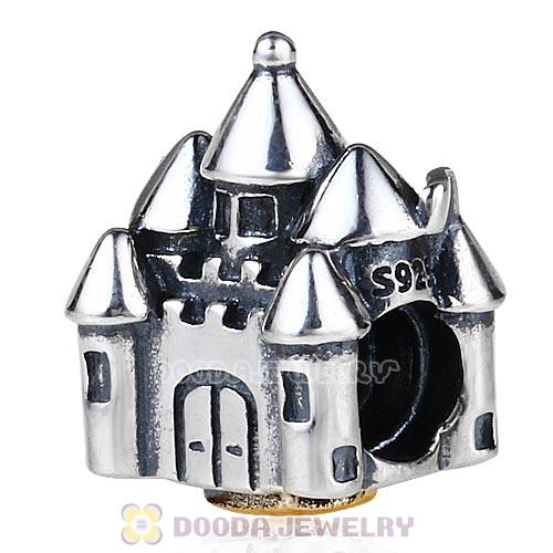 S925 Sterling Silver Happily Ever After with Pink CZ Charm Bead