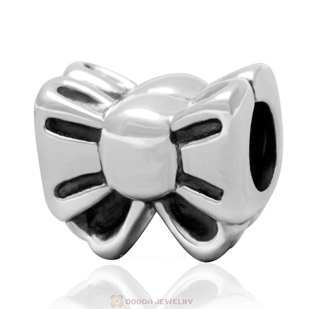 925 Sterling Silver Charm Perfect Gift Bow Bead 