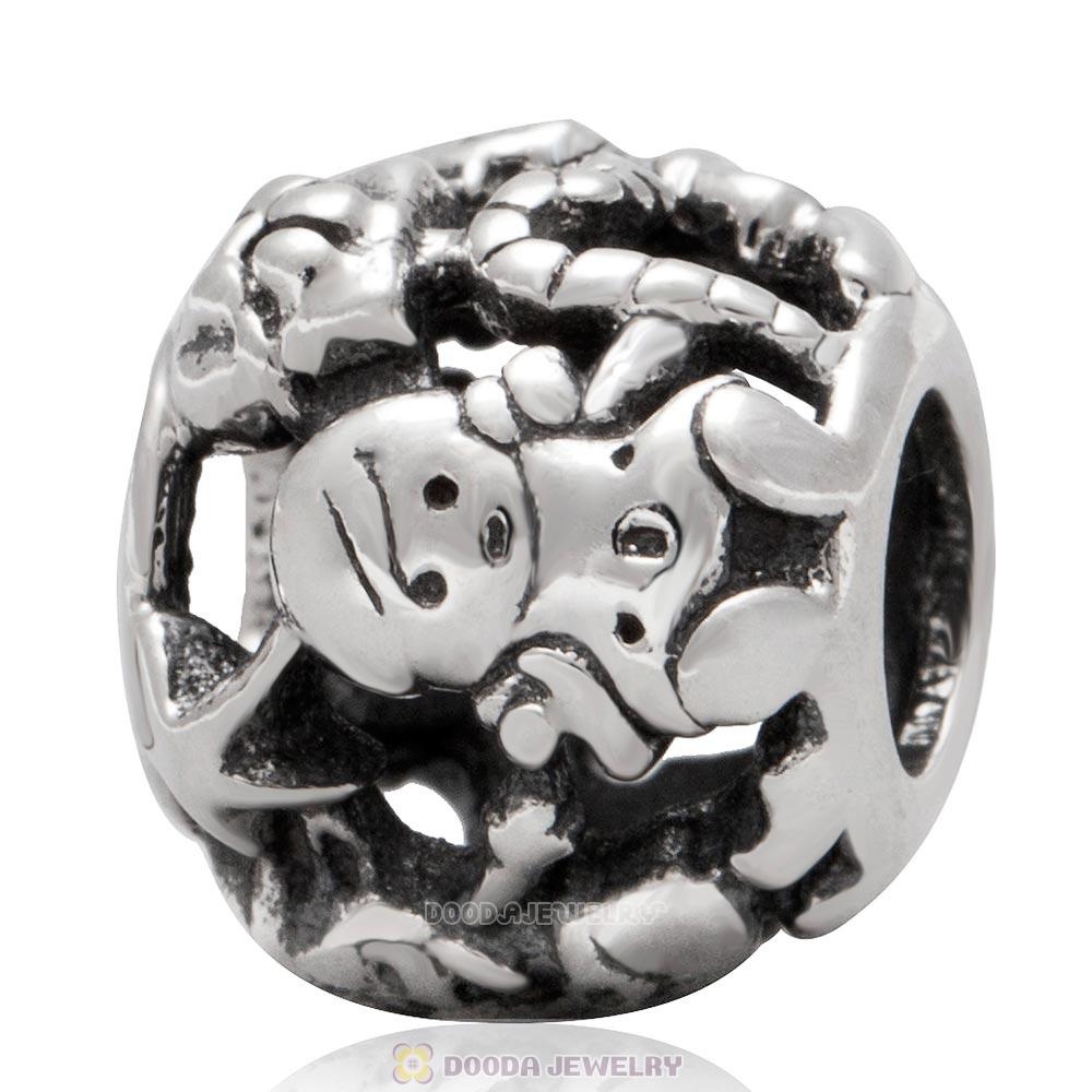 Antique 925 Sterling Silver Santa's Elves Charm Bead