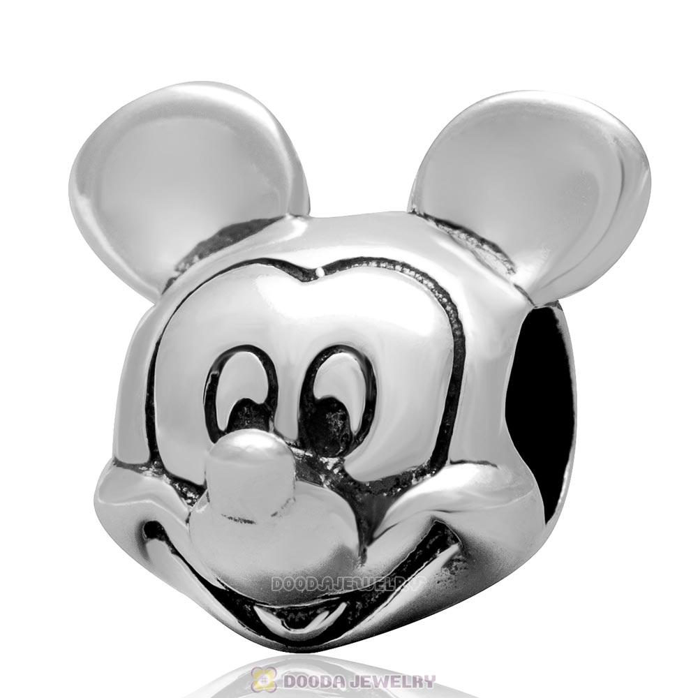 925 Sterling Silver Mickey Portrait Charm Bead