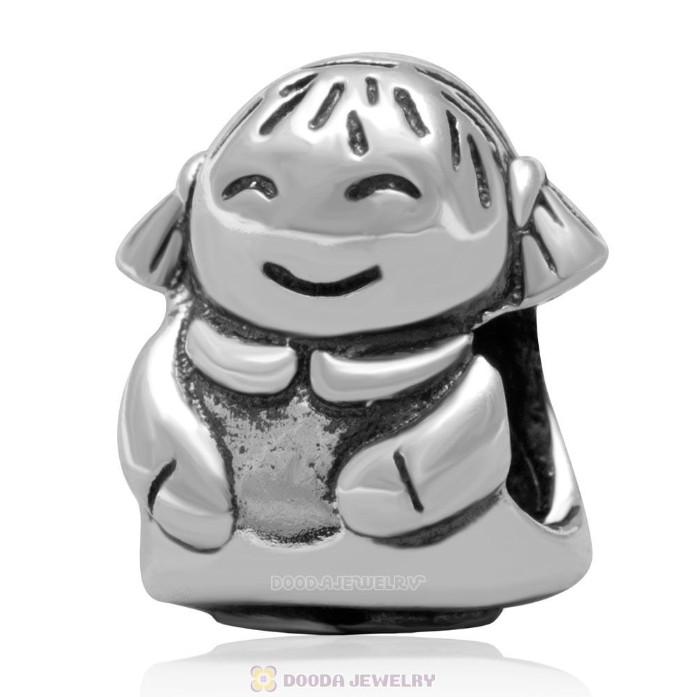 Little Girl 925 Sterling Silver Charm Bead Wholesale