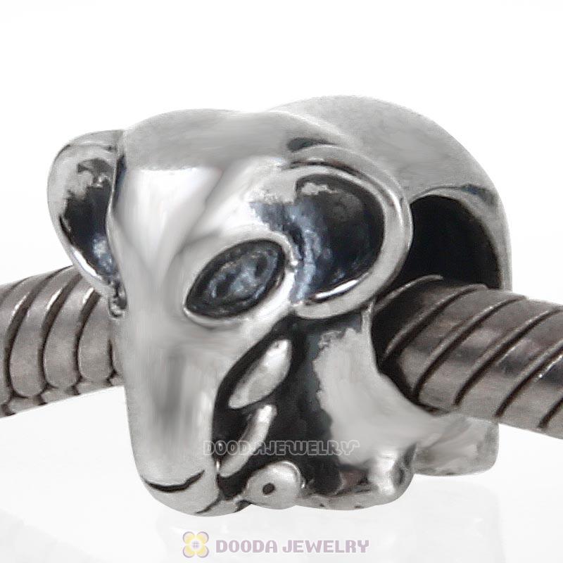 925 Sterling Silver Lucky Elephant Charm Animal Bead