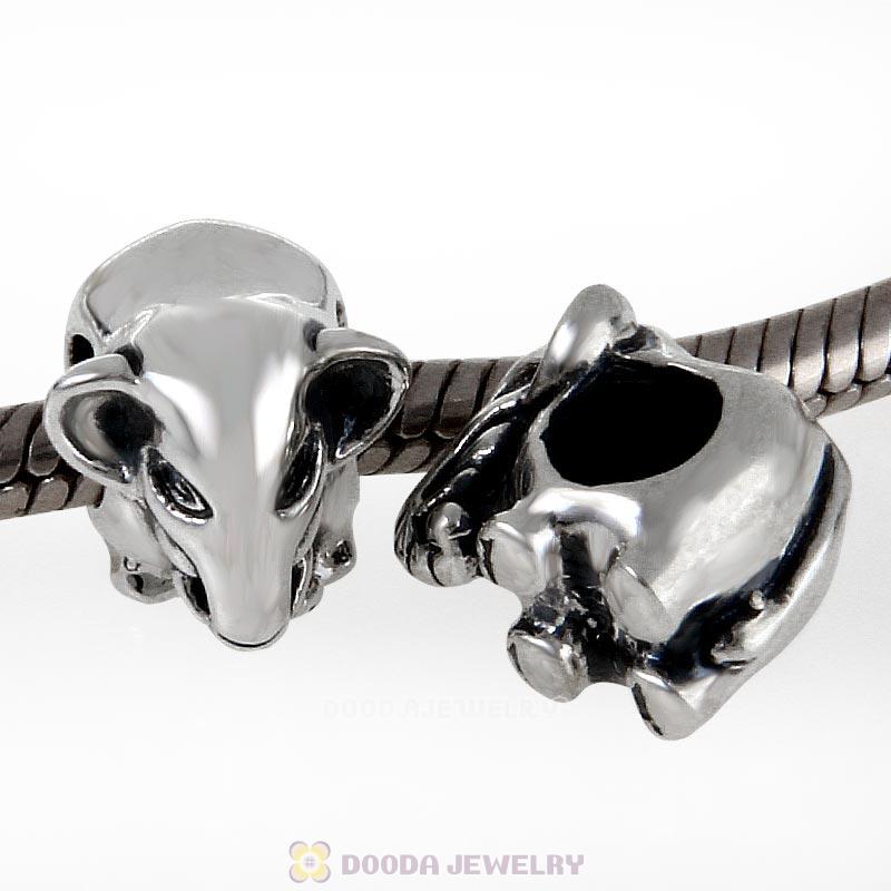 925 Sterling Silver Lucky Elephant Charm Animal Bead