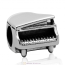 European 925 Sterling Silver Piano Charm Bead for Music Lovers