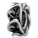 925 Antique Sterling Silver Leaf Around Charm Bead