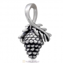 Antique Sterling Silver Pine Cone Dangle Charm Bead for Christmas 
