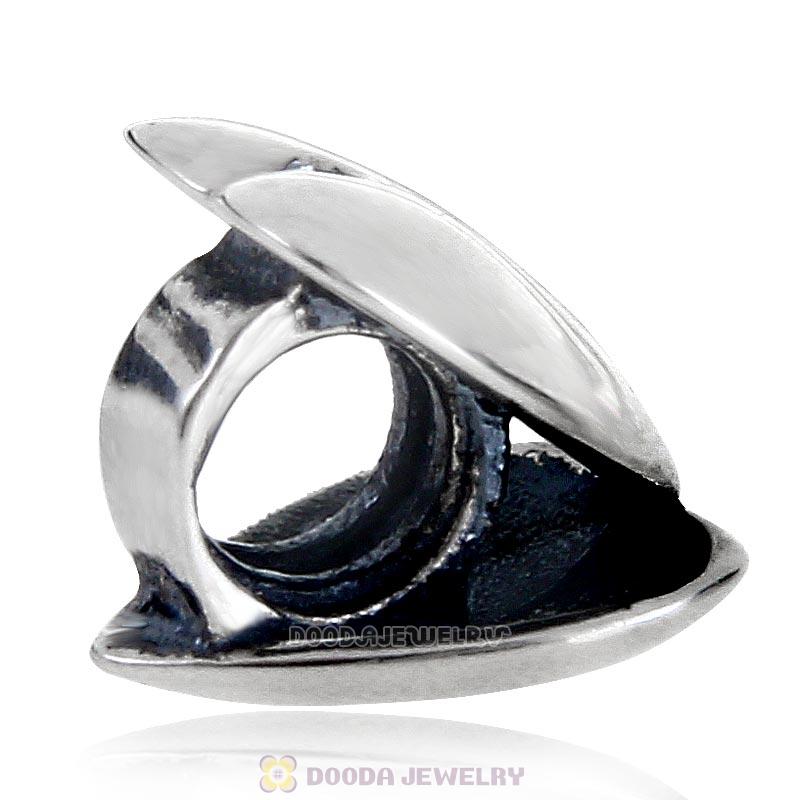 Heart to Heart Charm 925 Sterling Silver with Sapphire Australian Crystal