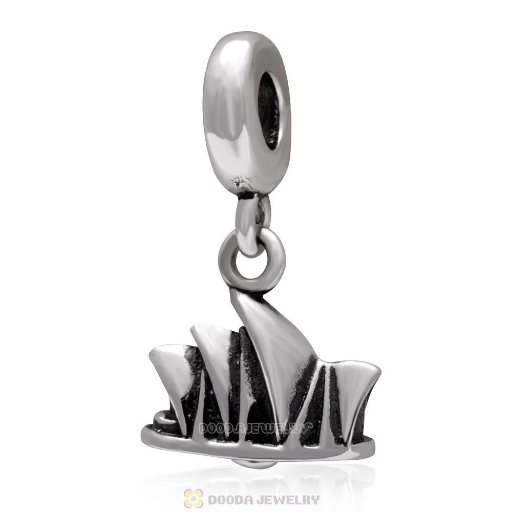 Sydney Opera House 925 Sterling Silver Dangle Charm Pendant