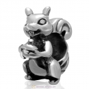 Big Hole Squirrel Bead 925 Sterling Silver