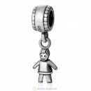 Happy Boy Charms Handmade 925 Sterling Silver Dangle Bead