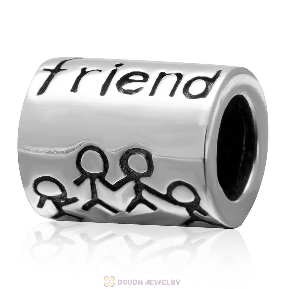 925 Sterling Silver Friend Charm Beads European Style