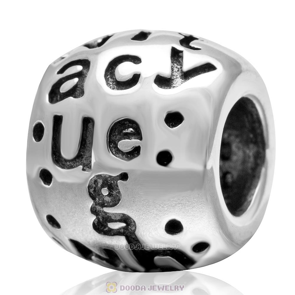 925 Sterling Silver Naughty Nice Charm Bead European Style 