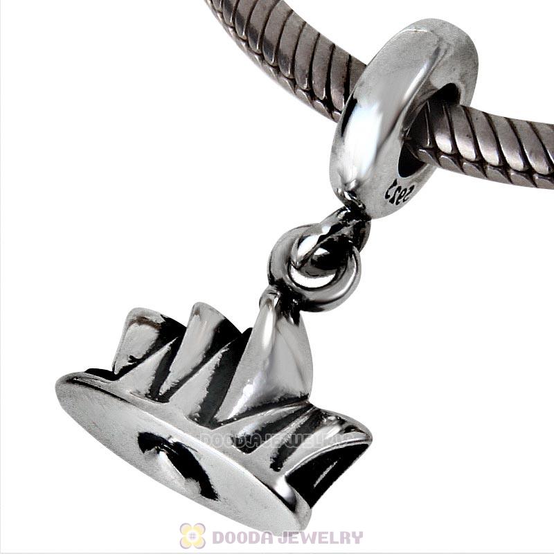 Sydney Opera House 925 Sterling Silver Dangle Charm Pendant