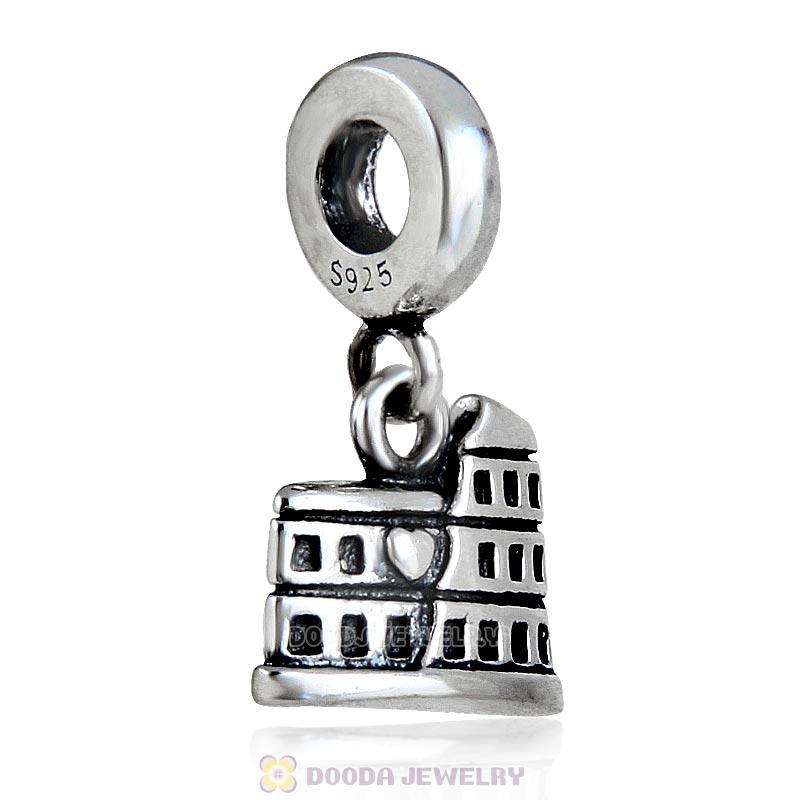 Rome Coliseum 925 Sterling Silver Dangle Charm