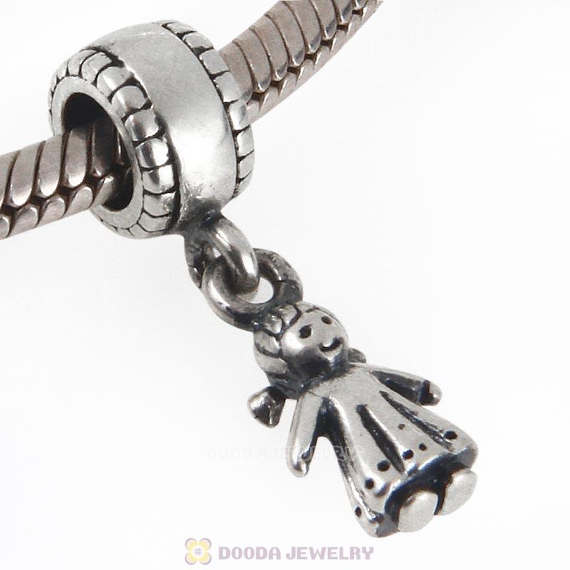 Little Girl Charms Handmade 925 Sterling Silver Dangle Bead