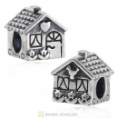 HOME SWEET HOME Antique Sterling Silver Bead
