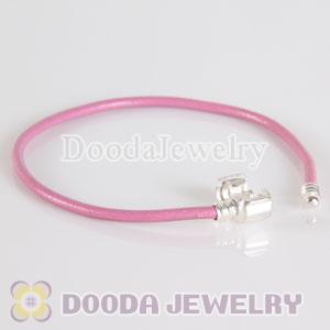 20cm Single Slippy Pink Leather European Style Bracelet
