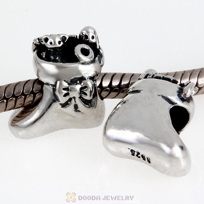 925 Sterling Silver Stocking of Santa Charm Bead for Christmas