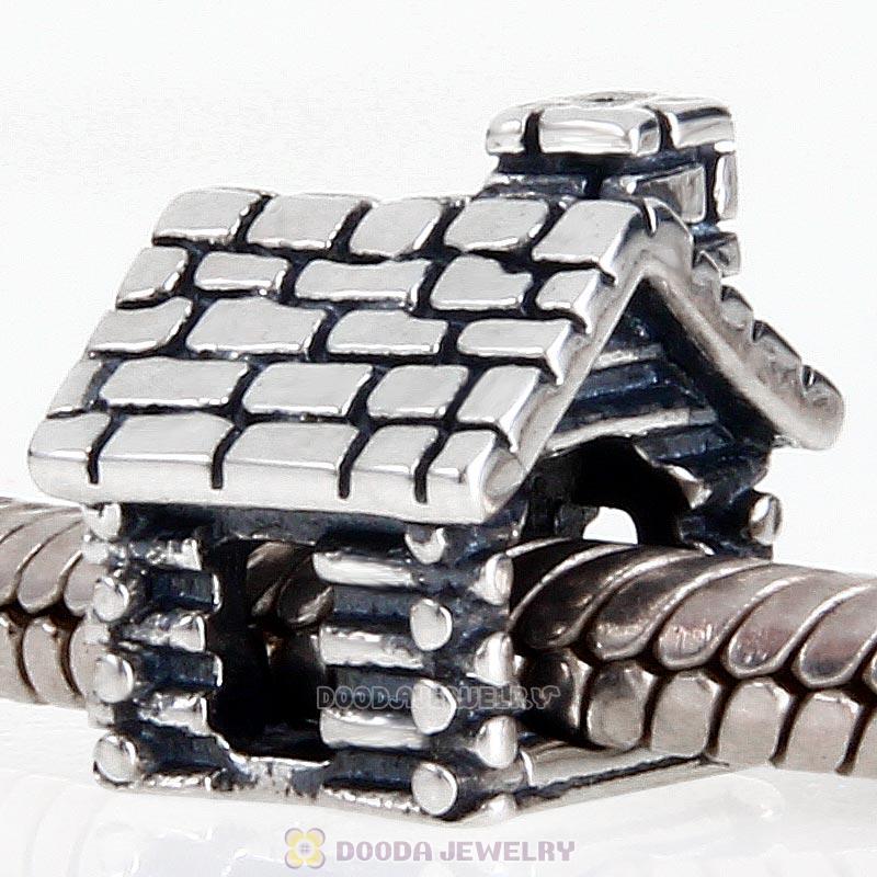 House Charm Bead Antique Sterling Silver Jewelry