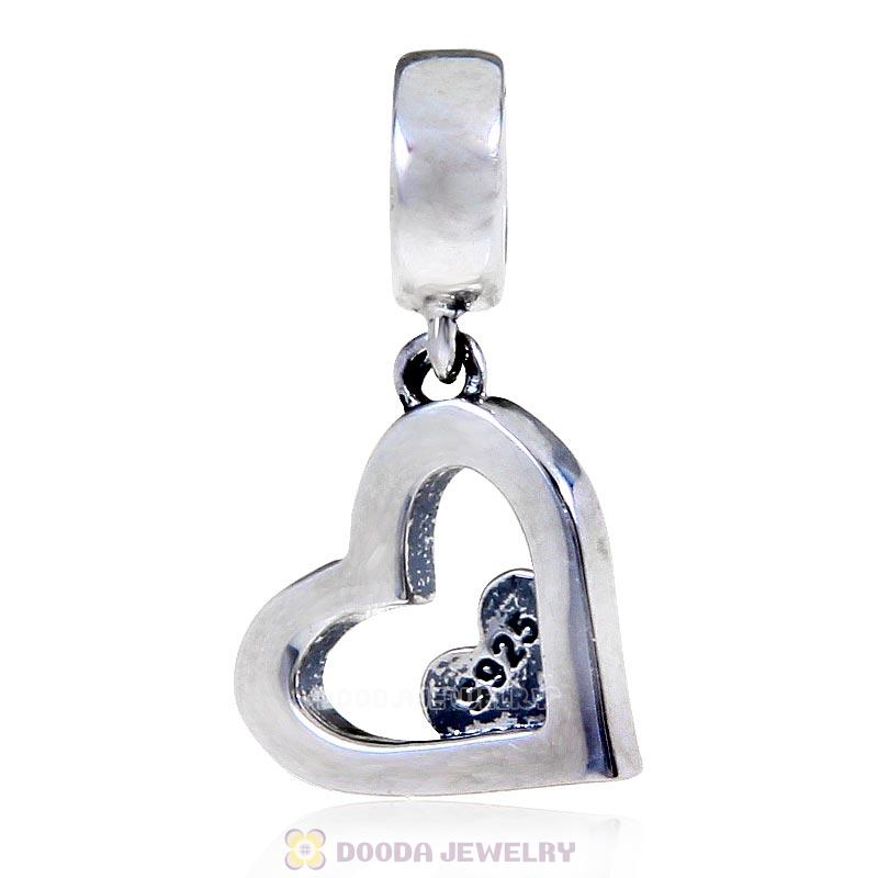 Valentines Day Gift Red Heart in Heart Charms 