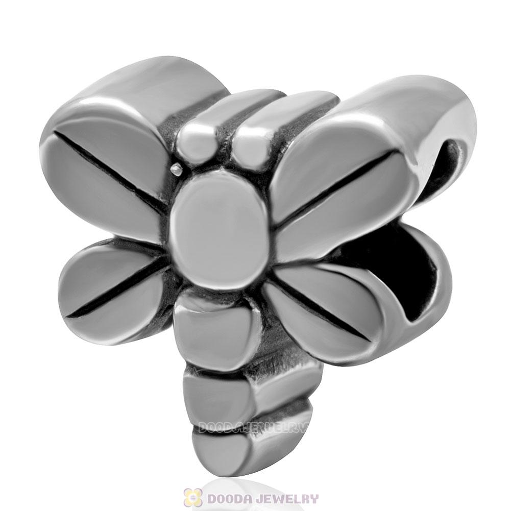 925 Sterling Silver Insects Dragonfly Charm Bead