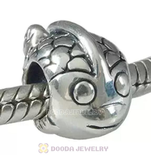 S925 Sterling Silver Charm Jewelry Fish Beads