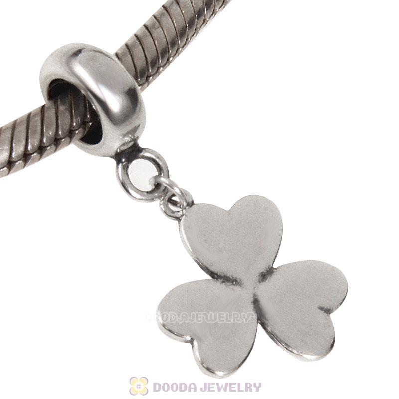 925 Sterling Silver Three Clover Lucky Soul Charm Pendant